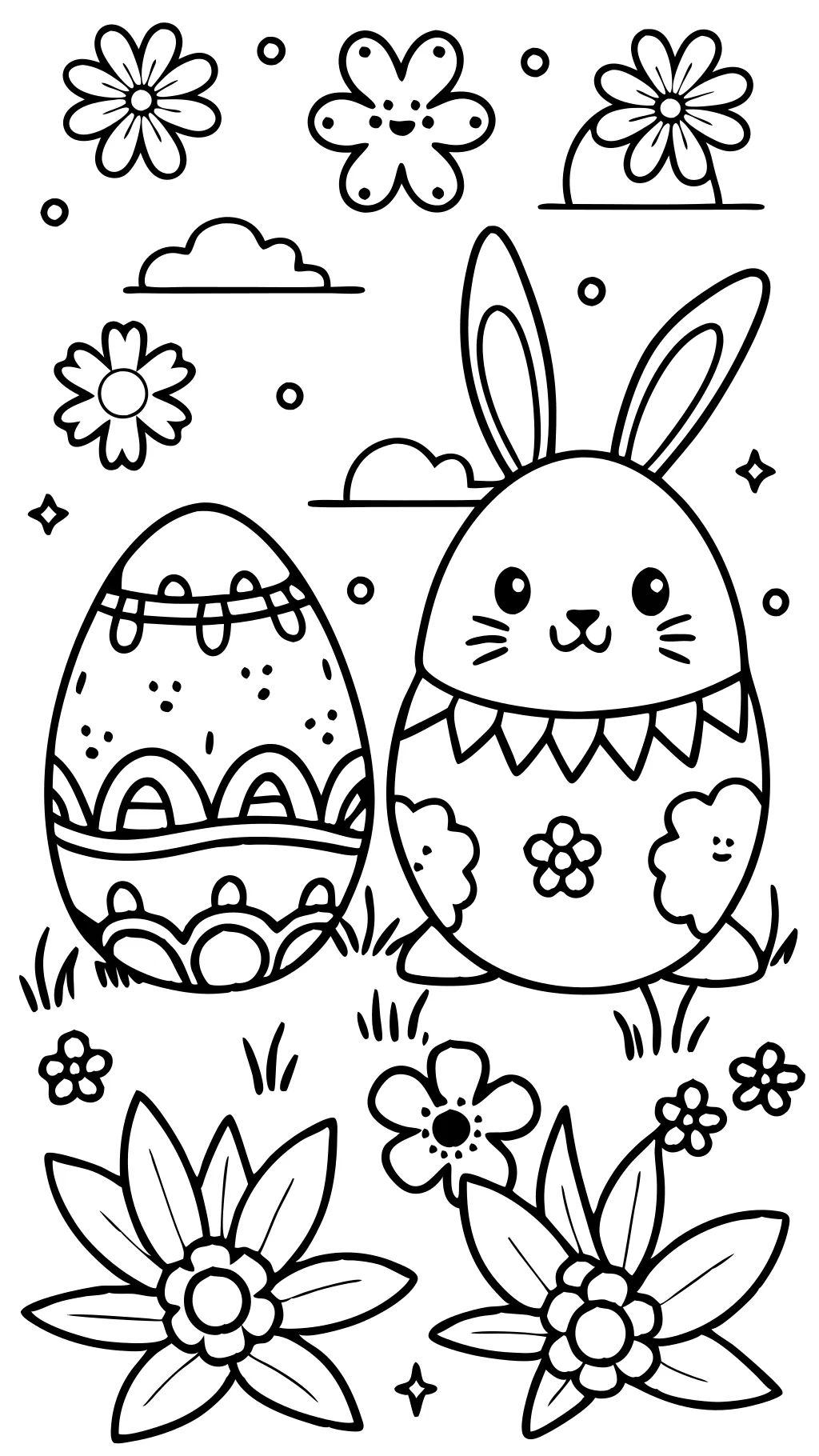 happy easter printable coloring pages